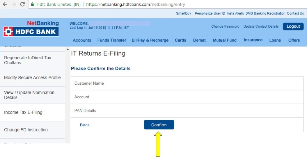 E Verification Hdfc Netbanking Taxmanager